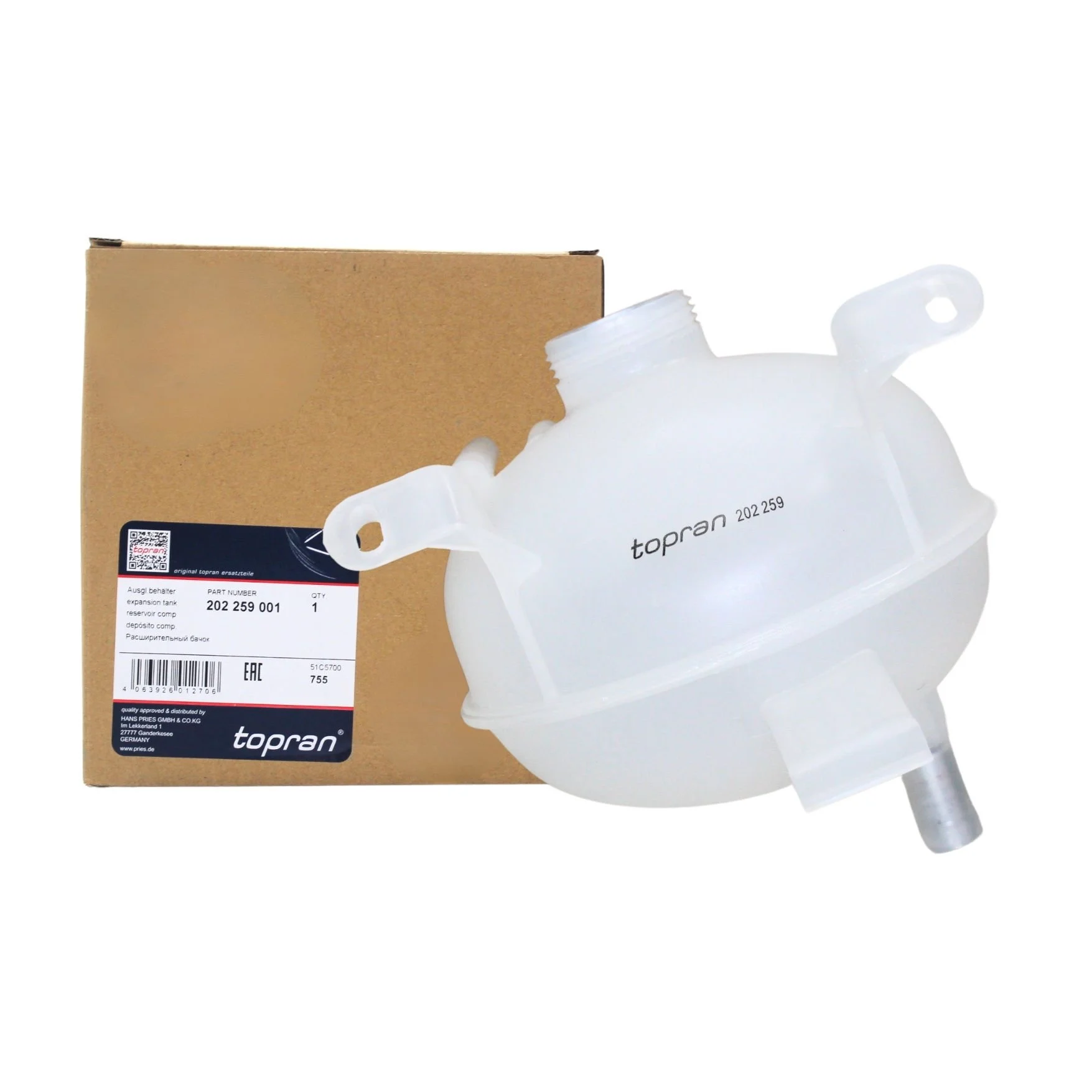 OPEL CORSA-B TOPRAN MARKA ÇİFT ÇIKIŞ YEDEK SU DEPOSU ( 202259001 )